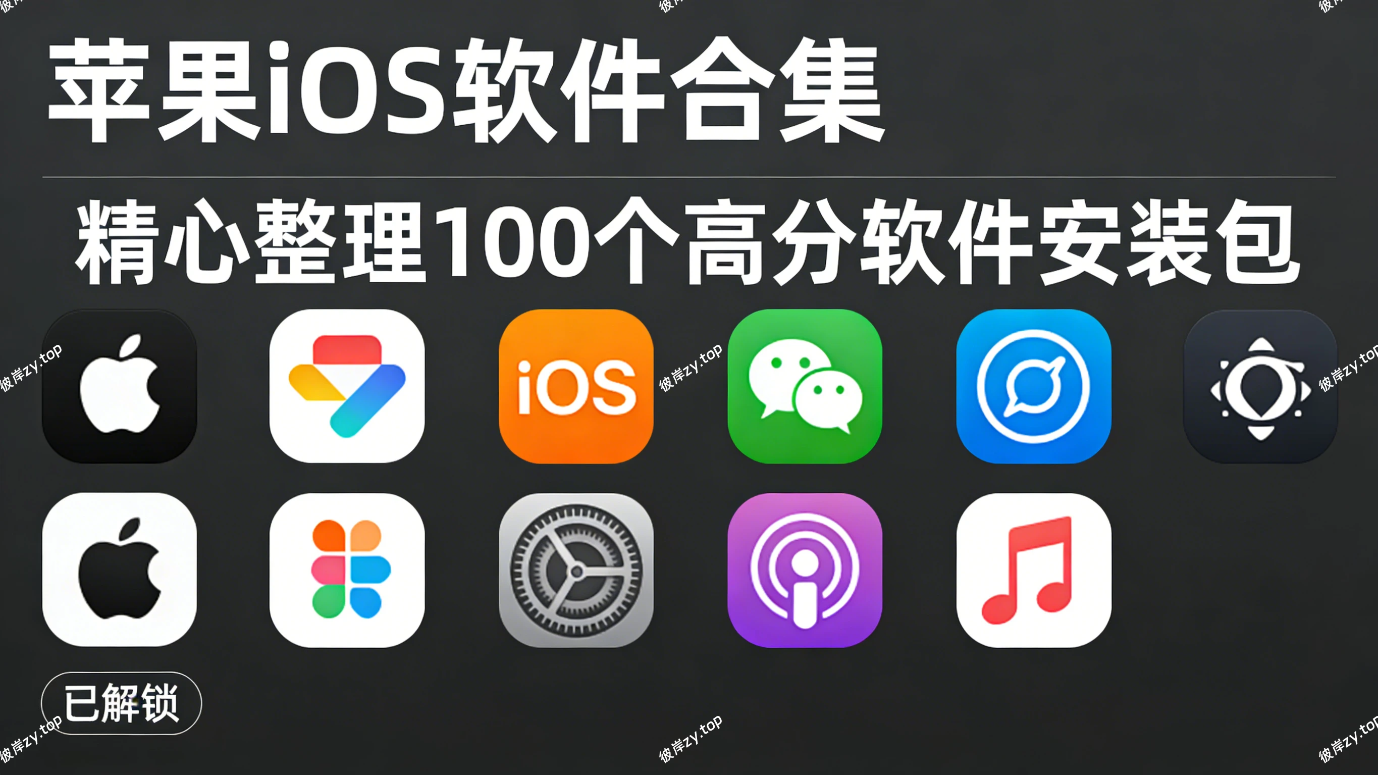 苹果ios 软件合集 (精心整理 100 个高分软件安装包，已解锁)|彼岸资源网