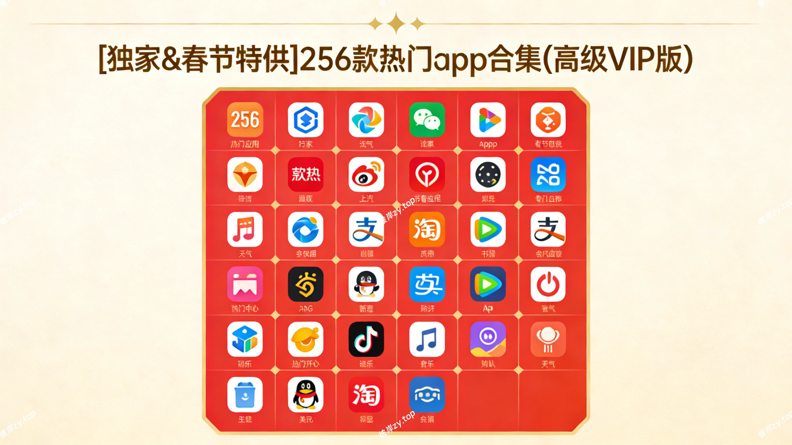 [独家&春节特供]256款各个应用商店热门app 合集(高级vip 版)|彼岸资源网
