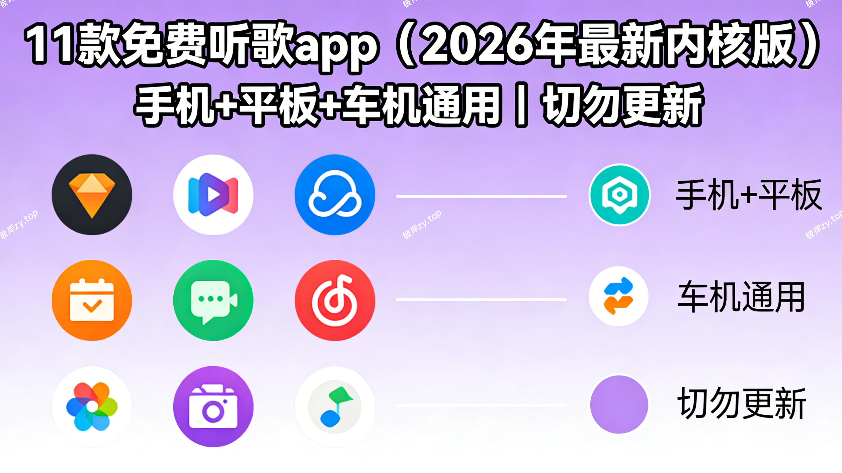 [独家]11款免费听歌app(2026年最新内核版，切勿更新，手机+平板+车机)|彼岸资源网
