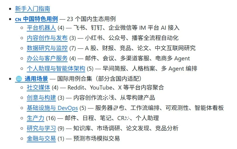 网站名称：awesome-openclaw-usecases-zh|彼岸资源网